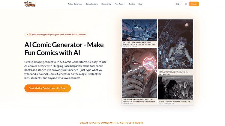 AI Comic Generator featured image