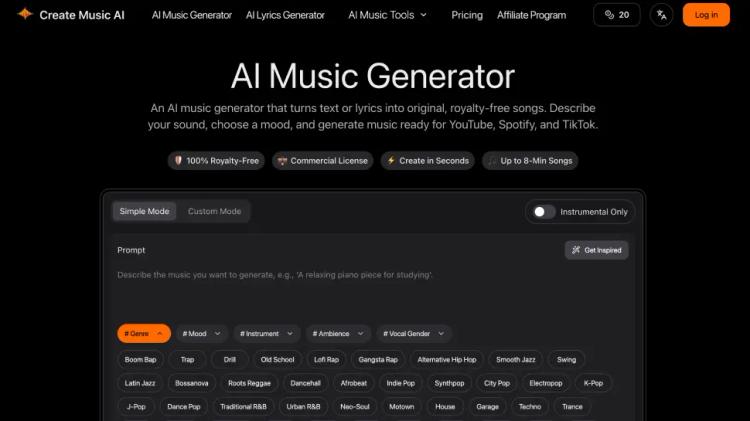 CreateMusicAI featured image