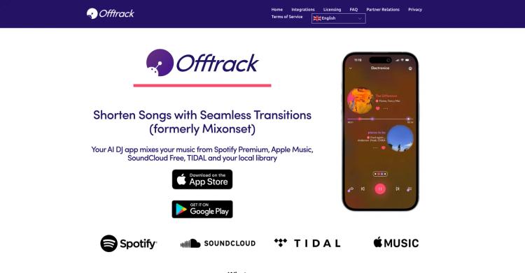 Offtrack - AI DJ App featured image