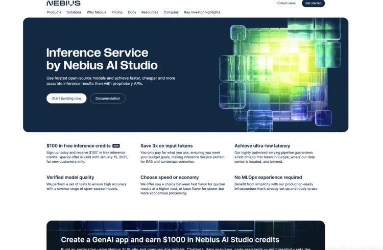 Nebius AI Studio featured image