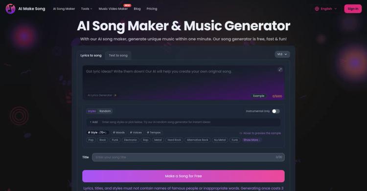 AI Make Song.com featured image