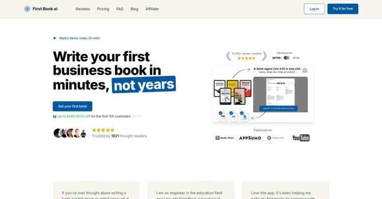 First Book AI featured image