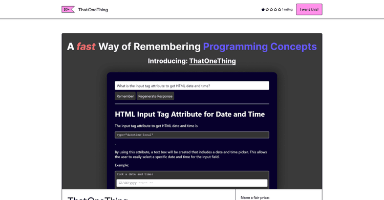 ThatOneThing featured image