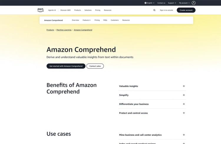 Amazon Comprehend featured image