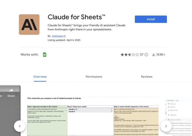 Claude for Sheets featured image