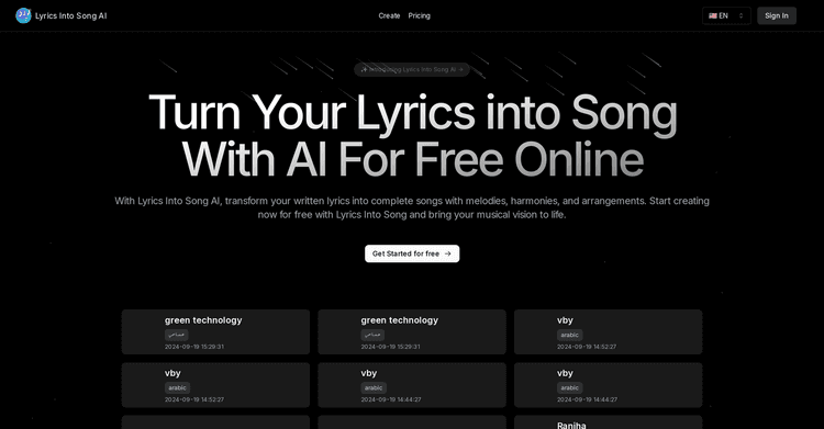 Lyrics Into Song AI featured image
