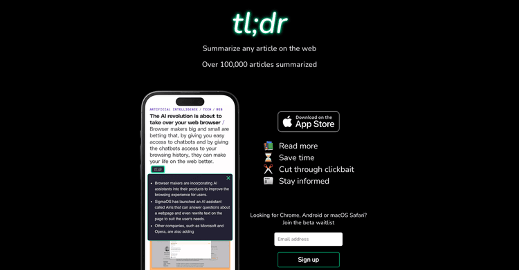 tl;dr AI Summarizer featured image
