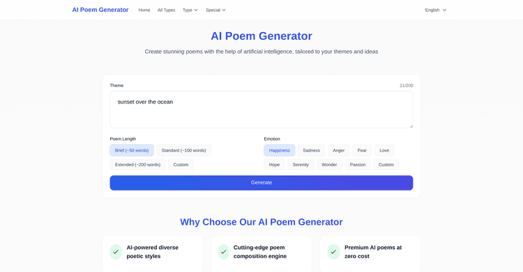 AI Poem Generator featured image