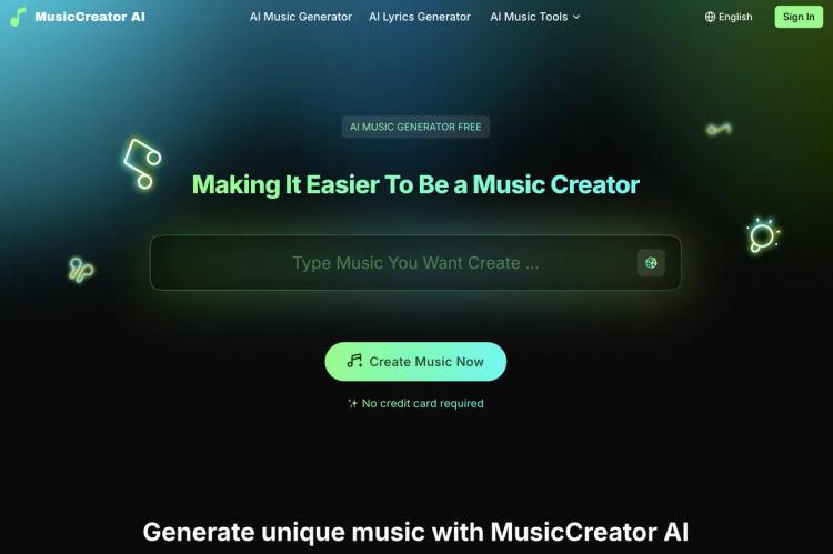 MusicCreator AI featured image