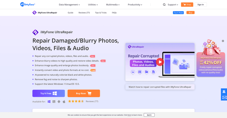 iMyFone UltraRepair featured image