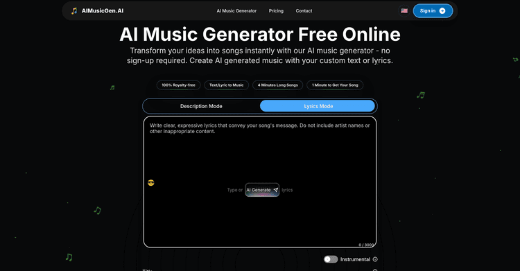 AIMusicGen.ai featured image