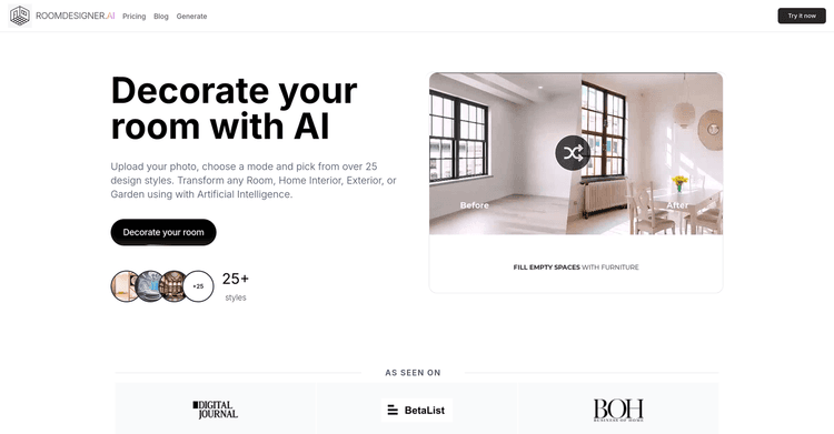 RoomDesigner AI featured image