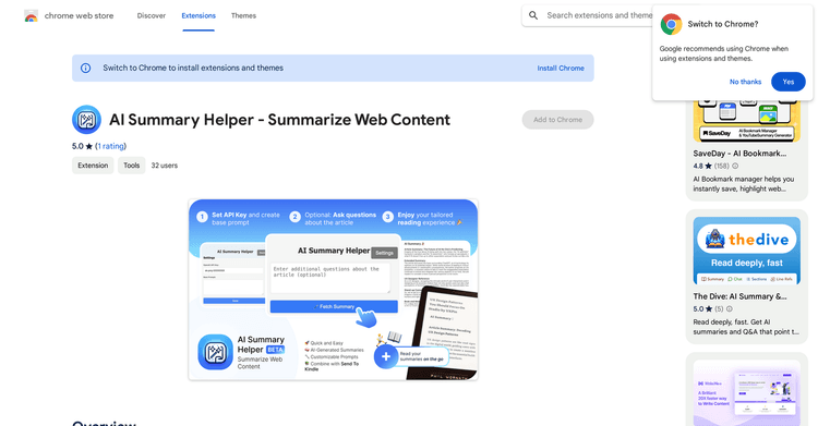 AI Summary Helper featured image