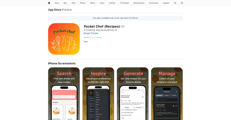 Pocket Chef (Recipes) featured image