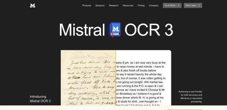 Mistral AI - OCR featured image