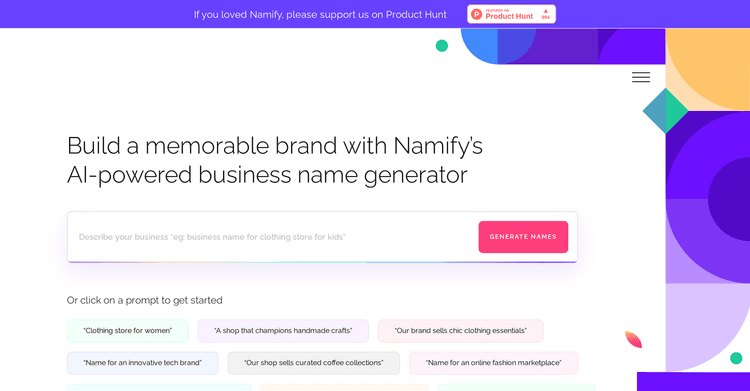 Namify featured image