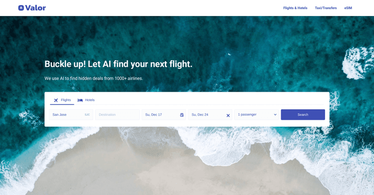 Valor Flights featured image