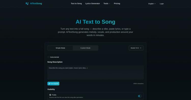 AITextSong.com featured image