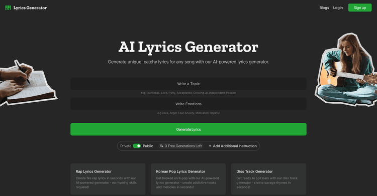 Lyrics Generator featured image