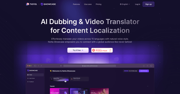 Notta Showcase featured image