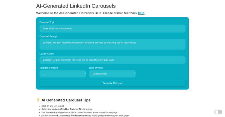 Carousel generator featured image