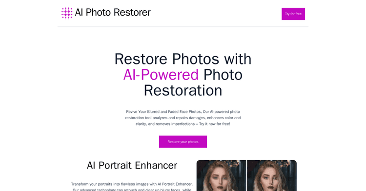 AI photo restorer featured image