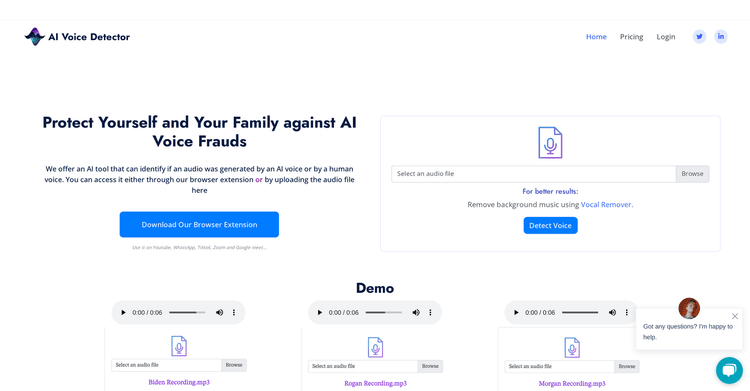 AI Voice Detector featured image