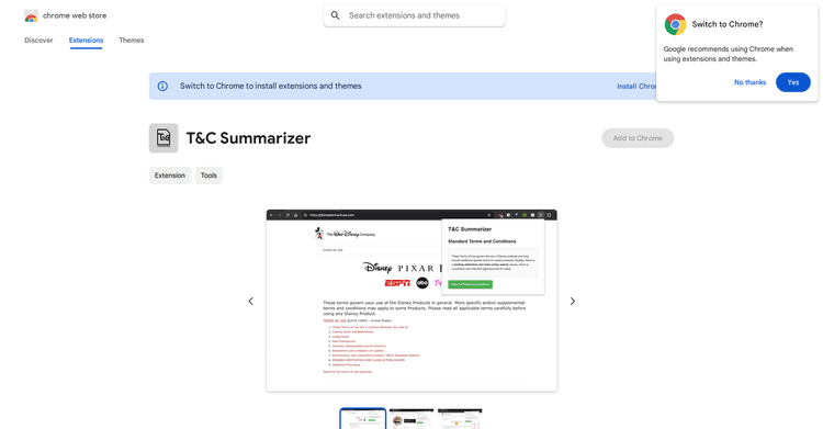 T&C Summarizer featured image