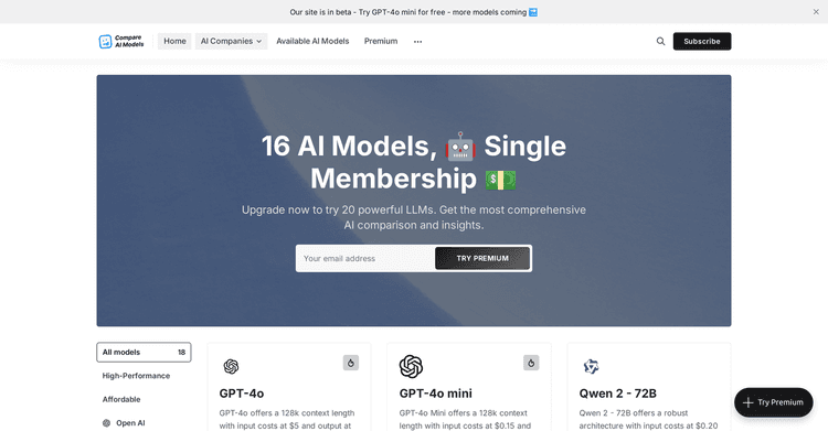 Compare AI Models featured image