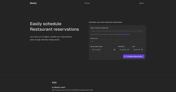 Dinefy featured image