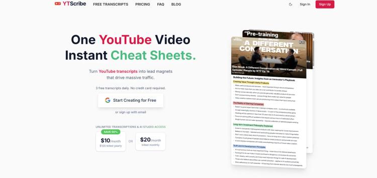 YTScribe featured image