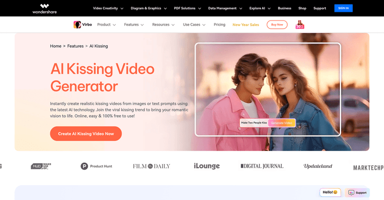 Virbo AI Kissing featured image