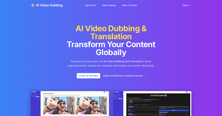 Video AI Dubbing featured image