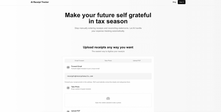 AI Receipt Tracker featured image