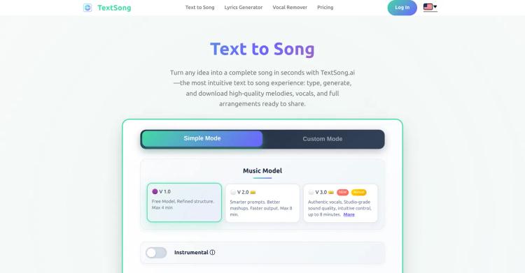 TextSong.ai featured image