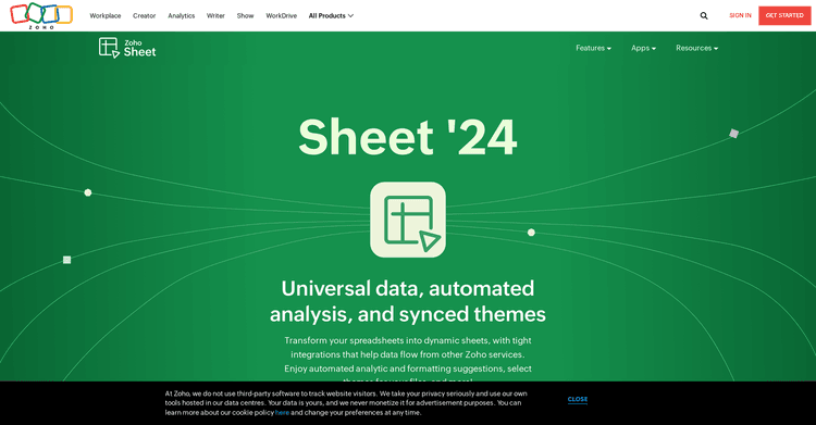 Zoho Sheet featured image