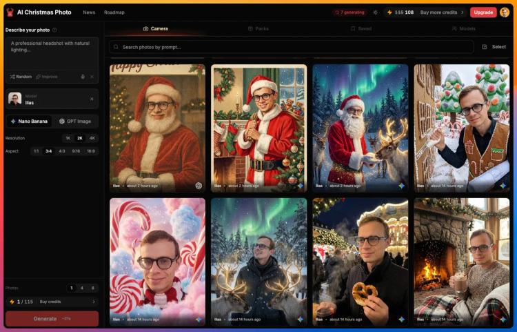 AI Christmas Photo Generator featured image AI Christmas Photo Generator featured image