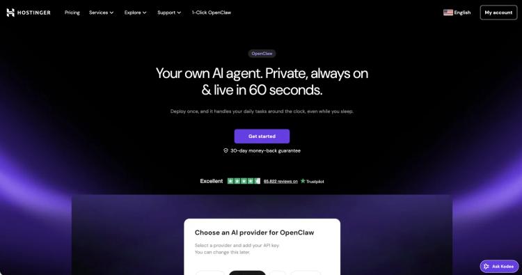 Hostinger | 1-Click OpenClaw featured image Hostinger | 1-Click OpenClaw featured image