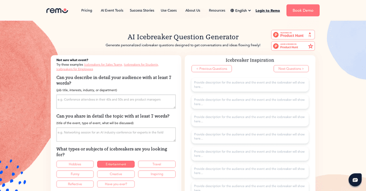 Icebreaker Question Generator featured image Icebreaker Question Generator featured image