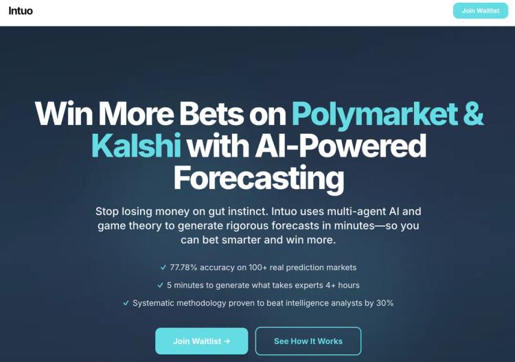 Intuo - AI-Powered Prediction Market Forecasting featured image Intuo - AI-Powered Prediction Market Forecasting featured image
