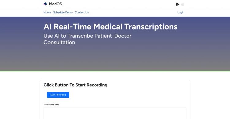 MedOS | AI Real-Time Medical Transcriptions featured image MedOS | AI Real-Time Medical Transcriptions featured image