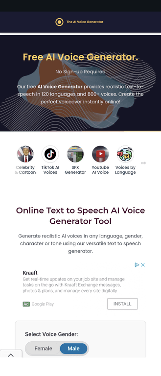 The AI Voice Generator featured image The AI Voice Generator featured image