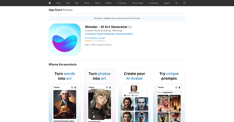 Wonder - AI Art Generator featured image Wonder - AI Art Generator featured image