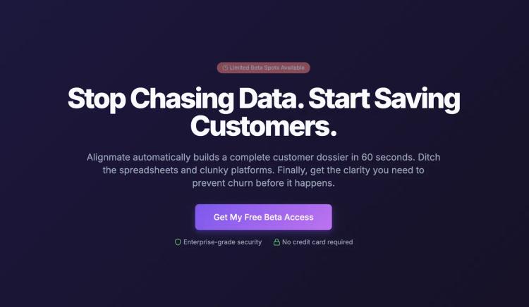 Alignmate — AI-Powered Customer Dossiers featured image Alignmate — AI-Powered Customer Dossiers featured image