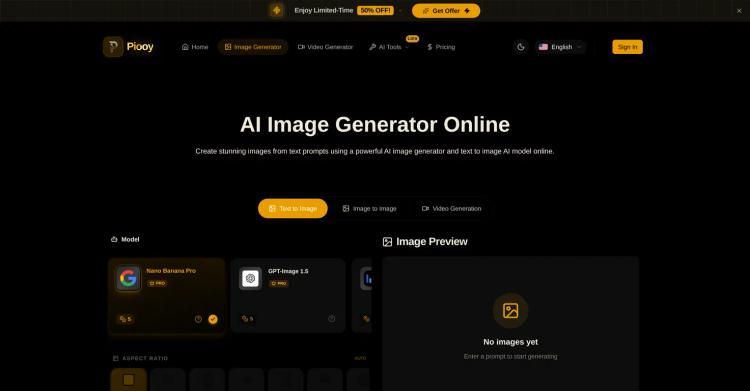 Piooy AI Image Generator featured image Piooy AI Image Generator featured image