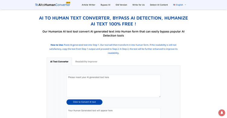 AI to Human Converter featured image AI to Human Converter featured image