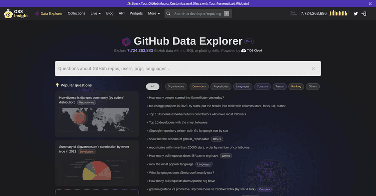 GitHub Data Explorer featured image GitHub Data Explorer featured image