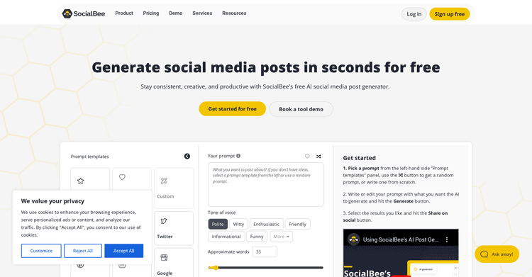 AI Social Post Generator featured image AI Social Post Generator featured image