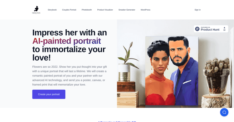 AI Couple Portrait Canvas by Imajinn AI featured image AI Couple Portrait Canvas by Imajinn AI featured image