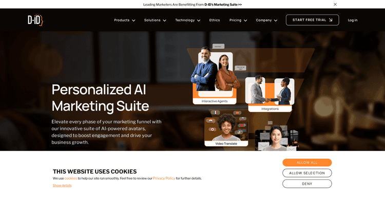 D-ID AI Marketing Suite featured image D-ID AI Marketing Suite featured image